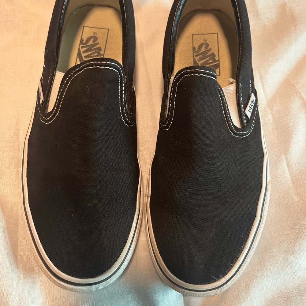 Black Vans Slip Ons